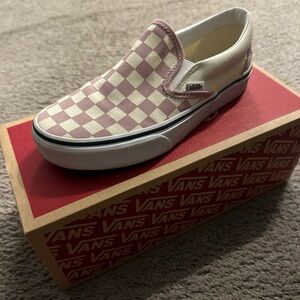 Classic Slip-On Checkerboard Vans Size 4.5 Men Size 6 Women